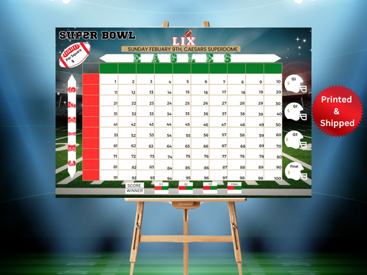 Printed + Shipped Game Day Predictions Game, Super Bowl Game, 17 questions for guests to answer, make your predictions,Super Bowl Party Game