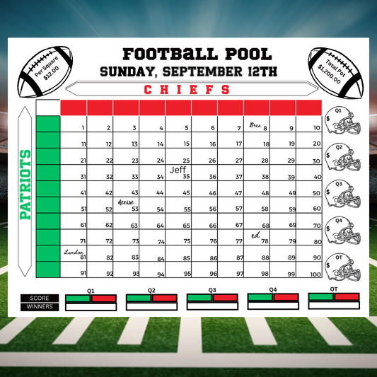 Football pool squares
