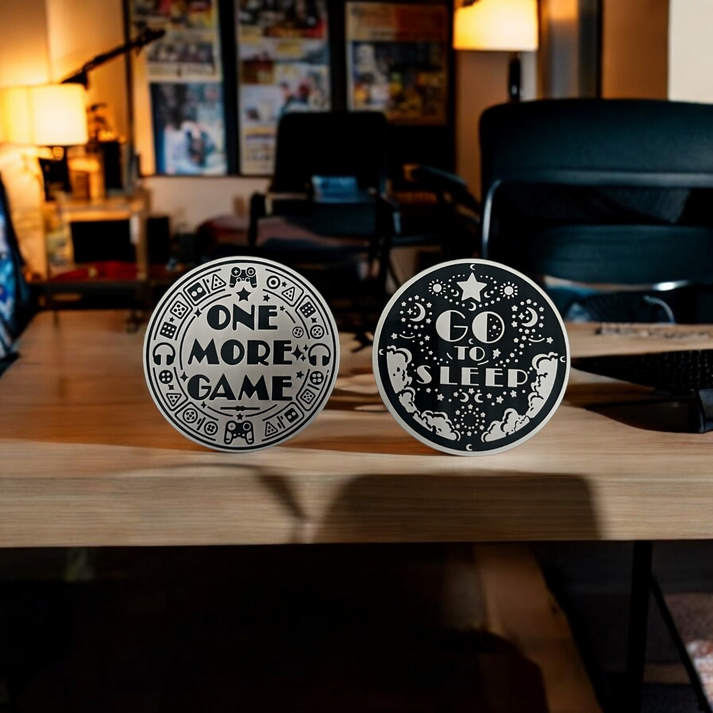 One More Game vs. Go To Slip Gamer Flip Coin Decision Maker