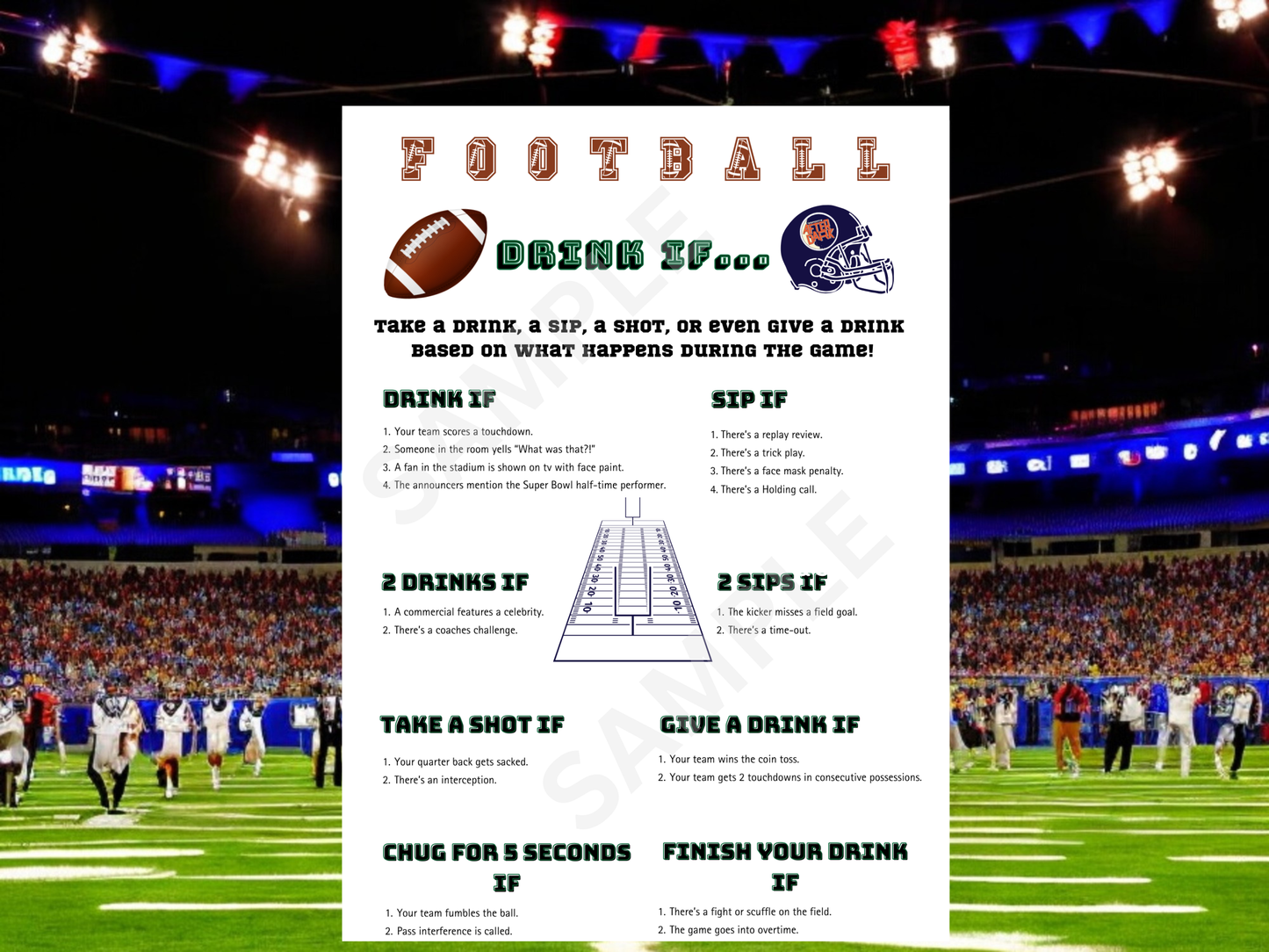 Football Drink If - Instant Download
