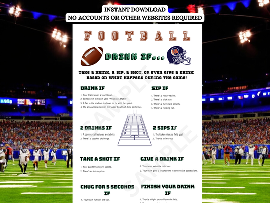 Football Drink If - Instant Download