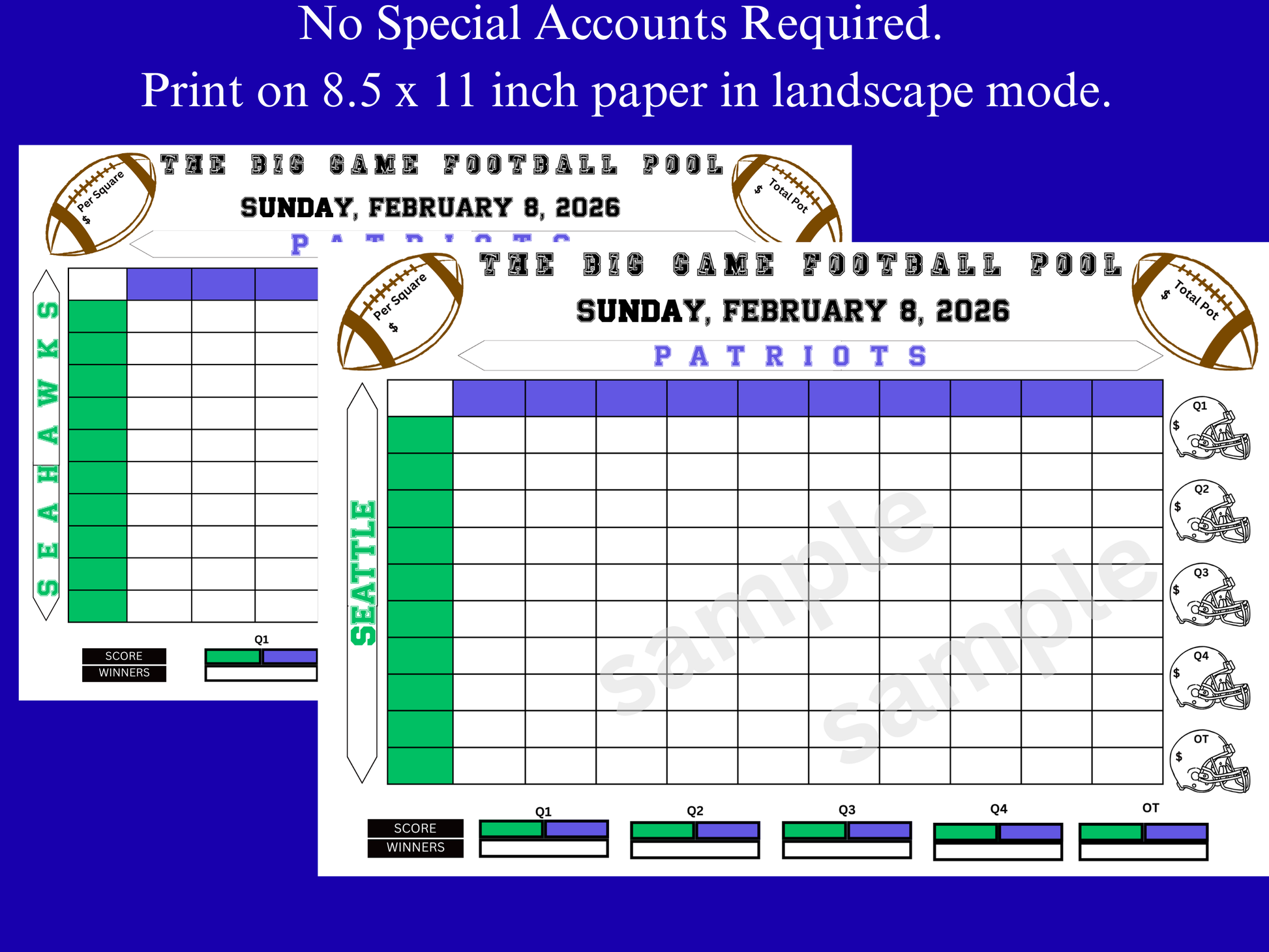 Game Day Football Squares