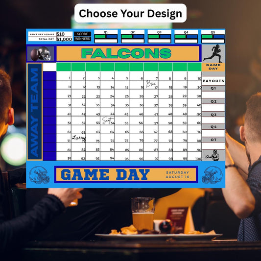 Custom & SHIPPED Football Pool Squares