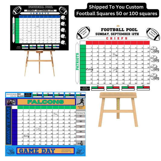 Custom & SHIPPED Football Pool Squares