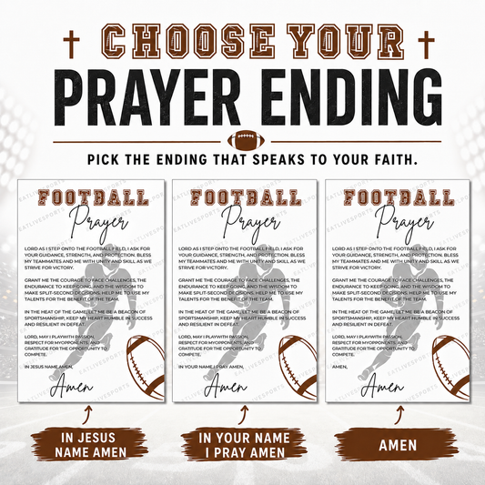 football prayer card for players